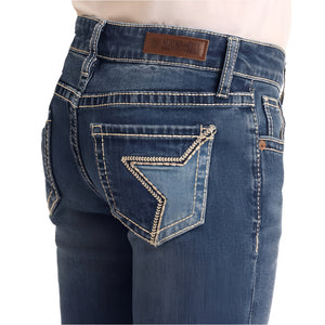 Rock & Roll Denim Girl's Star Embroidered Bootcut Jeans KIDS - Girls - Clothing - Jeans Panhandle