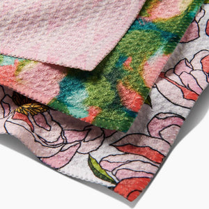 "Peony Paradise" Dishcloth Set HOME & GIFTS - Tabletop + Kitchen - Kitchen Decor Geometry