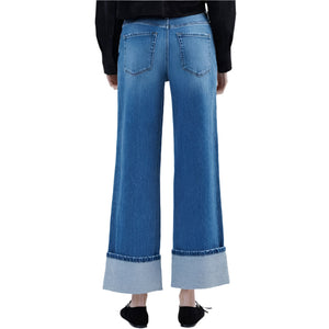 Super High Rise Cuffed Baggy Jeans