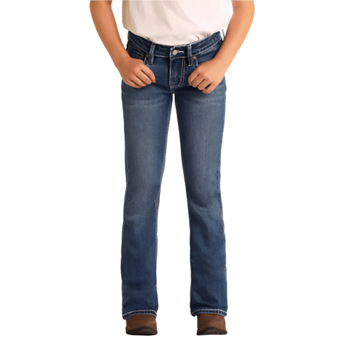 * Rock & Roll Denim Girl's Star Embroidered Bootcut Jeans - FINAL SALE KIDS - Girls - Clothing - Jeans Panhandle