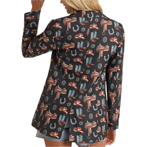 * Rock & Roll Denim Women's Western Print Blazer - FINAL SALE WOMEN - Clothing - Sweaters & Cardigans Panhandle