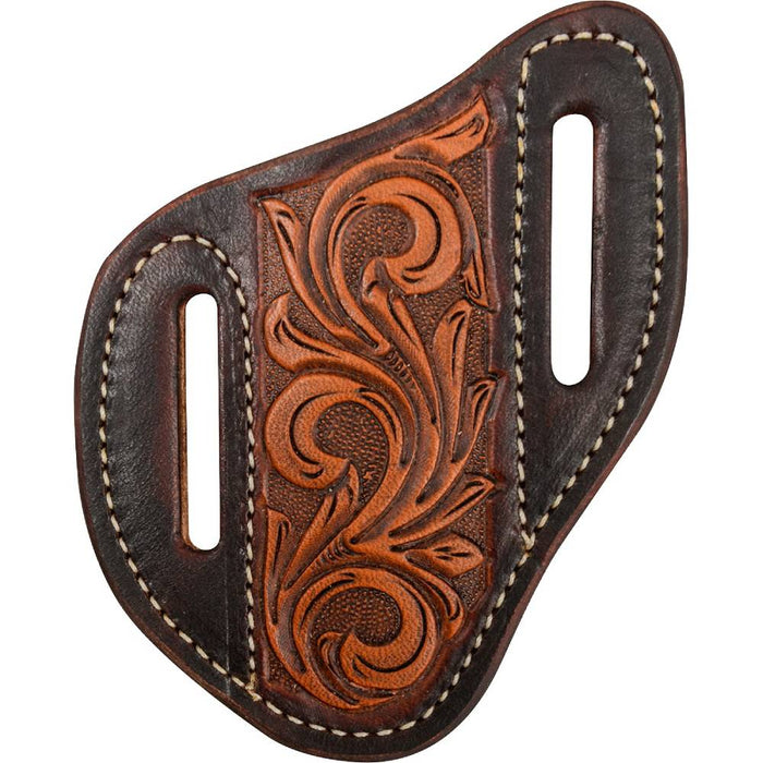 Martin Saddlery Angled Knife Scabbards Knives - Knife Accessories Martin Saddlery Natural with Floral Tool Small