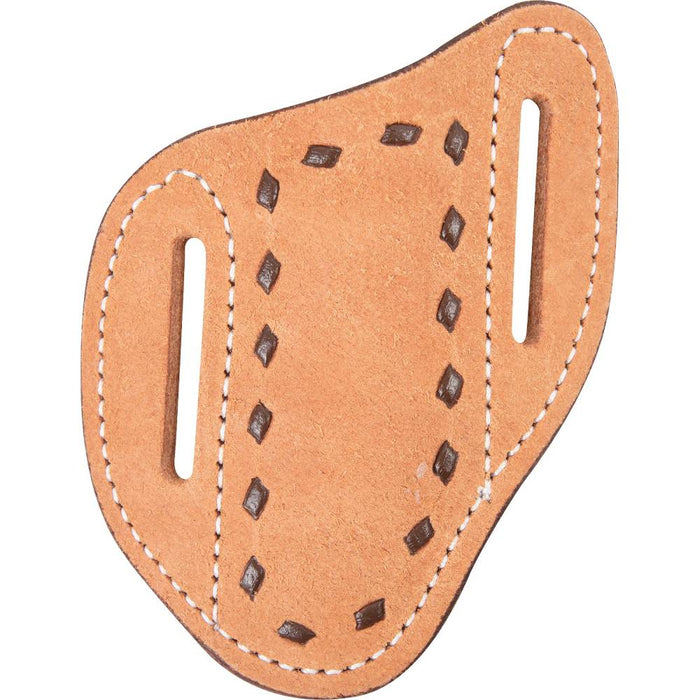Martin Saddlery Angled Knife Scabbards Knives - Knife Accessories Martin Saddlery Natural Roughout with Buckstiting Small