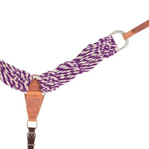 Martin Saddlery Colored Mohair Breast Collar Tack - Breast Collars Martin Saddlery Purple/Natural