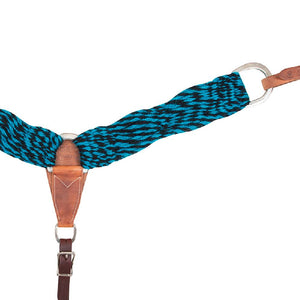 Martin Saddlery Colored Mohair Breast Collar Tack - Breast Collars Martin Saddlery Turquoise/Black