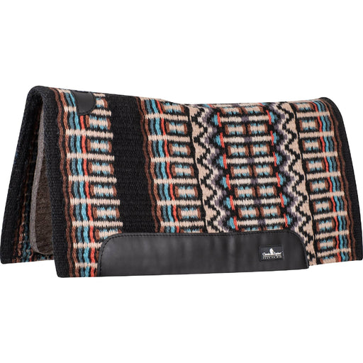 Classic Equine Classic Wool Top Pad 32"x34" Tack - Saddle Pads Classic Equine Black/Chestnut