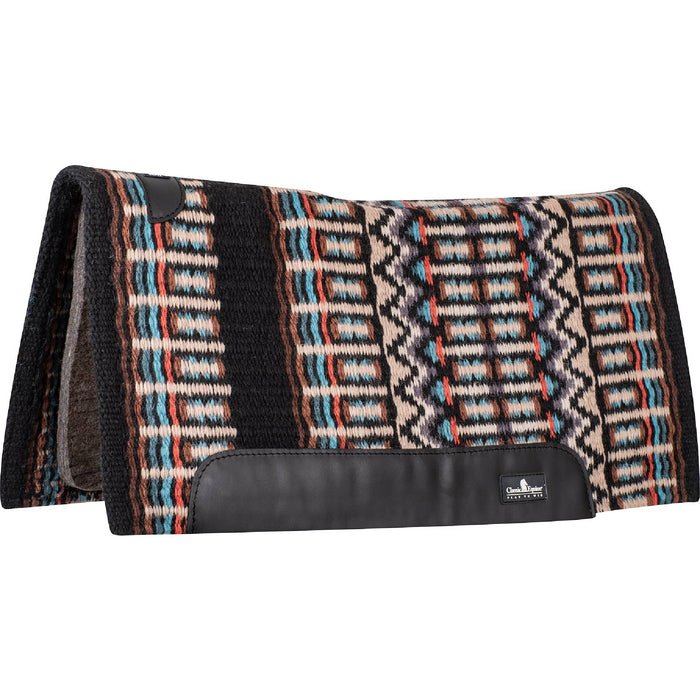 Classic Equine Classic Wool Top Pad 32"x34" Tack - Saddle Pads Classic Equine Black/Chestnut