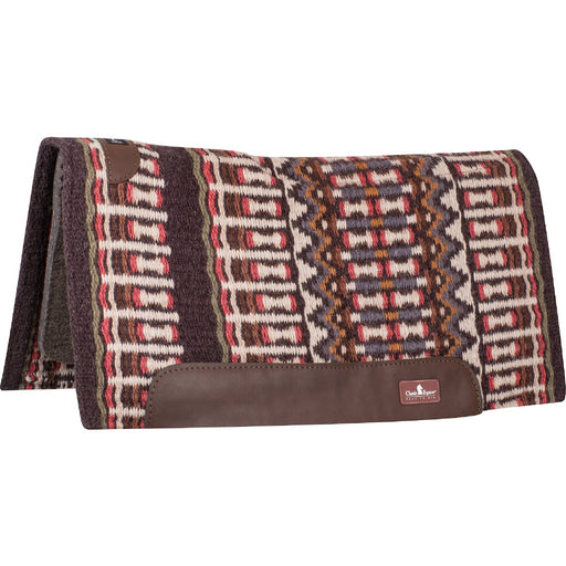 Classic Equine Classic Wool Top Pad 32"x34" Tack - Saddle Pads Classic Equine Coffee/Moss Green