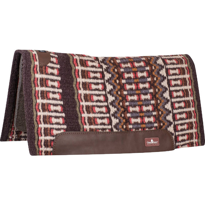 Classic Equine Classic Wool Top Pad 32"x34" Tack - Saddle Pads Classic Equine Coffee/Moss Green