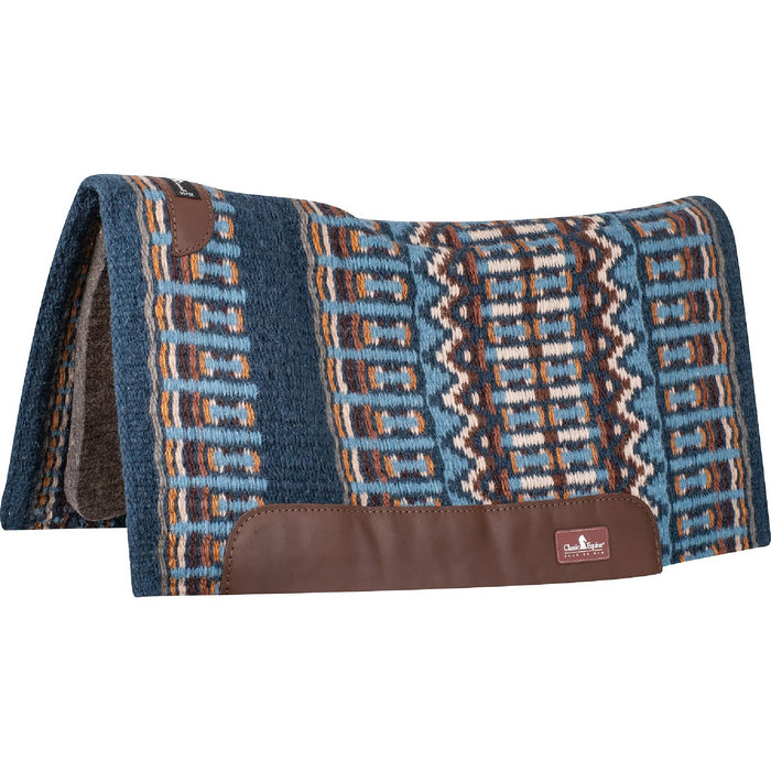 Classic Equine Classic Wool Top Pad 32"x34" Tack - Saddle Pads Classic Equine Navy/Steel Grey