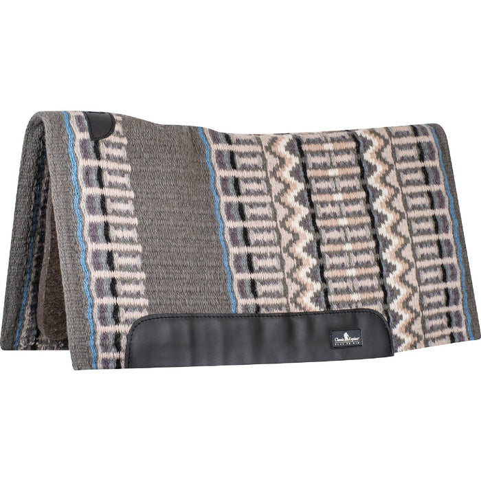 Classic Equine Classic Wool Top Pad - 34"x38" Tack - Saddle Pads Classic Equine Steel Grey/Cornflower