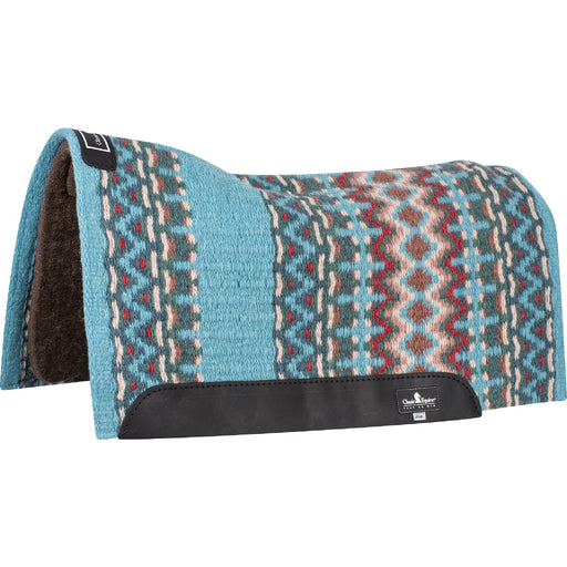 Classic Equine Contour Wool Top Alpaca Pad - 32"x34" Tack - Saddle Pads Classic Equine Turquoise/Peacock