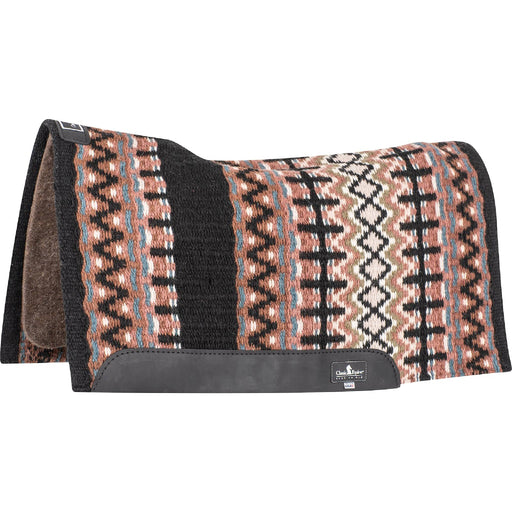 Classic Equine Contour Blanket Top Alpaca Pad - 34"x38" Tack - Saddle Pads Classic Equine Black/Chestnut
