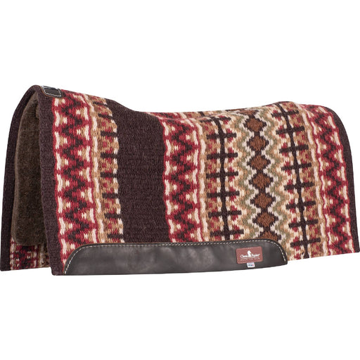 Classic Equine Contour Blanket Top Alpaca Pad - 34"x38" Tack - Saddle Pads Classic Equine Coffee/Cherry