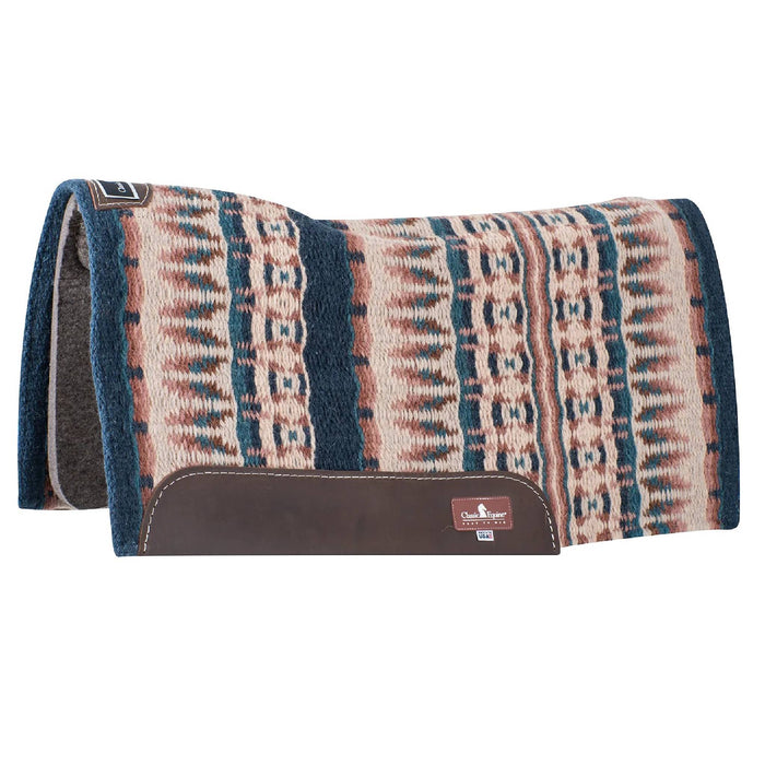 Classic Equine Contour Wool Top Felt Pad - 32"x34" Tack - Saddle Pads Classic Equine Navy/Peacock 1/2"