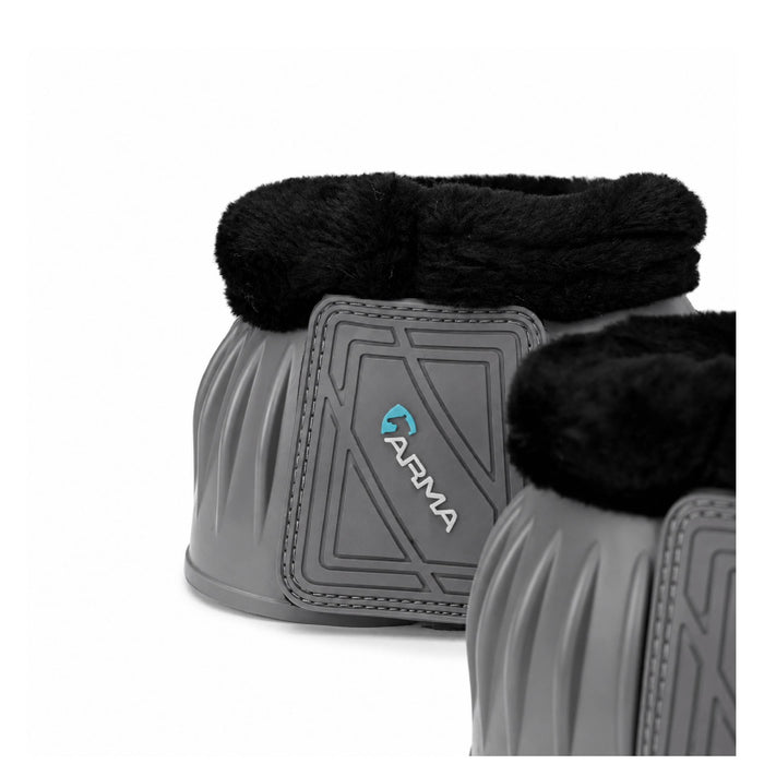 Shires ARMA Fleece Over Reach Boots Tack - Leg Protection Shires Grey Pony