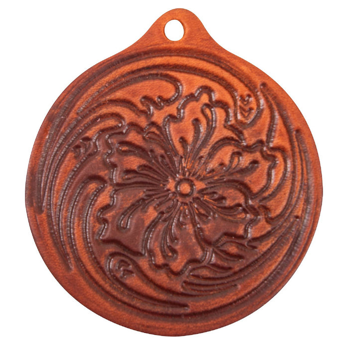 Martin Saddlery Leather Air Freshener HOME & GIFTS - Air Fresheners Martin Saddlery Floral Tooled Round