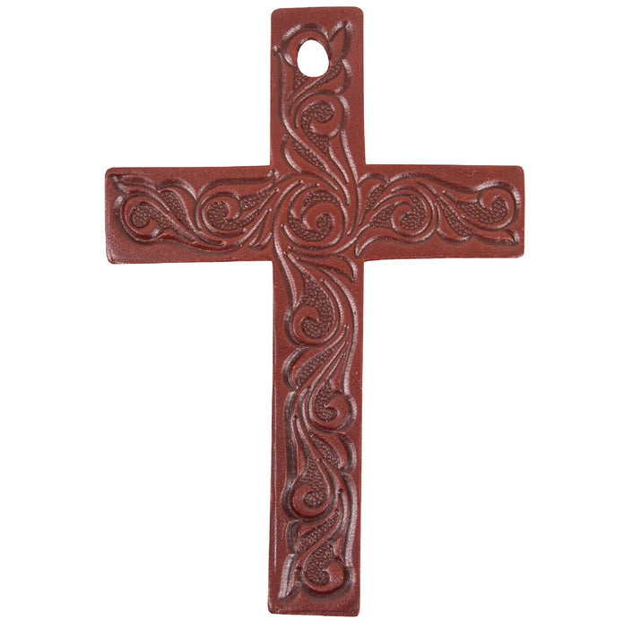 Martin Saddlery Leather Air Freshener HOME & GIFTS - Air Fresheners Martin Saddlery Floral Tooled Cross