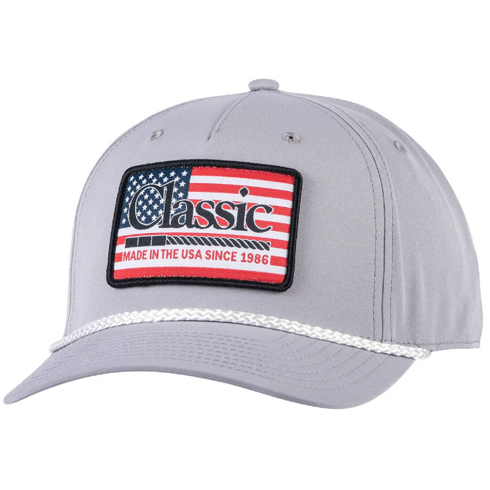 Classic Equine Five Panel Rope Cap HATS - BASEBALL CAPS Classic Equine Grey