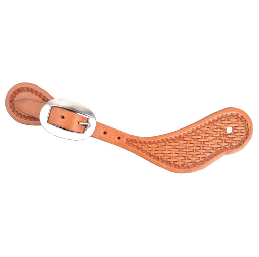 Martin Saddlery Mini-Basket Weave Cowboy Spur Strap Tack - Spur Straps Martin Saddlery Natural M