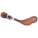 Martin Saddlery Mini-Basket Weave Cowboy Spur Strap Tack - Spur Straps Martin Saddlery Natural w/Dyed Edges M