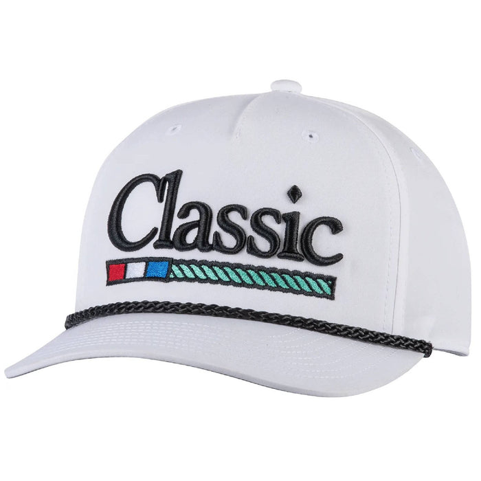Classic Equine Five Panel Rope Cap HATS - BASEBALL CAPS Classic Equine White