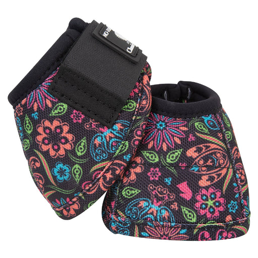 Classic Equine Dy-No Turn DL Bell Boots Tack - Leg Protection Classic Equine Neon Flower S