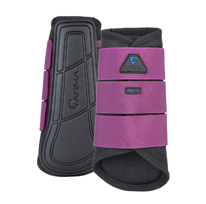 Shires ARMA Air Motion Brushing Boots Tack - Leg Protection Shires Plum Small Pony