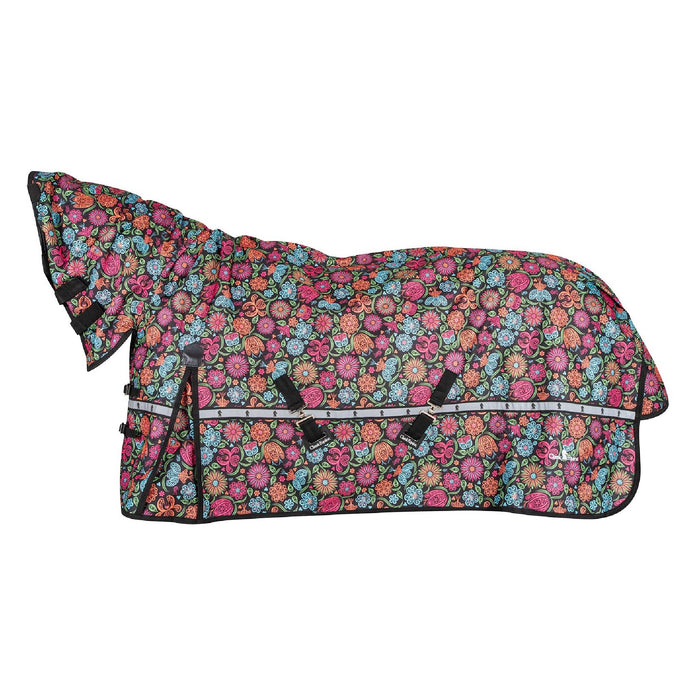 Classic Equine 10K Cross Trainer Hooded Winter Blanket Equine - Blankets & Sheets Classic Equine Neon Flower XS