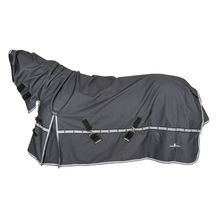 Classic Equine Windbreaker Turnout Sheet With Hood Equine - Blankets & Sheets Classic Equine Charcoal XS