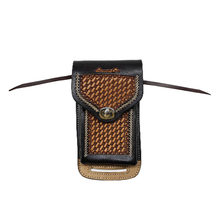 Professional's Choice Leather Cell Phone Case Tack - Saddle Accessories Professional's Choice Laced Buckstitch Stamped