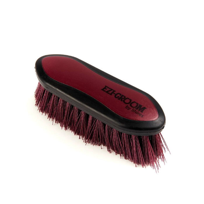 Shires EZI-Groom Grip Dandy Brush Equine - Grooming Shires Burgundy
