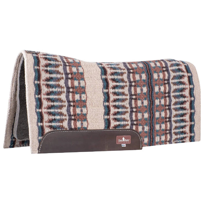 Classic Equine Contour Wool Top Felt Pad - 34"x38" Tack - Saddle Pads Classic Equine 1/2" Latte/Slate