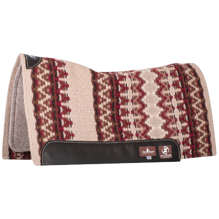 Classic Equine Zone Wool Top Pad 32"x34" Tack - Saddle Pads Classic Equine Latte/Chestnut