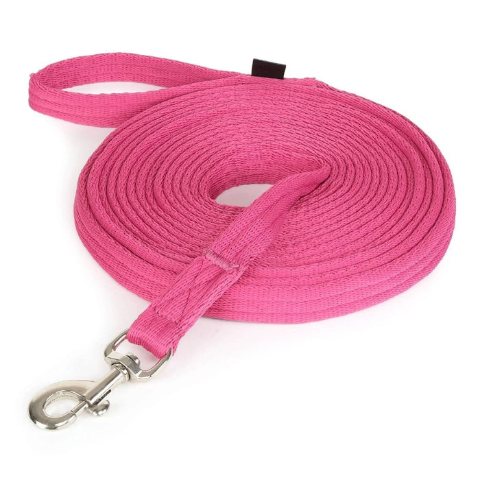 Shires ARMA 26' Cushion Web Lunge Line Tack - Halters & Leads Shires Pink
