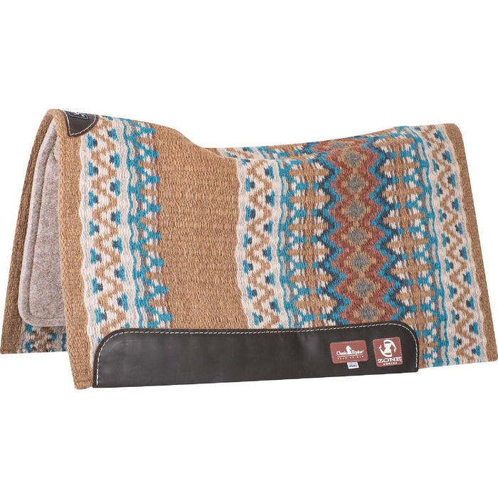 Classic Equine Zone Wool Top Pad 34"x38" Tack - Saddle Pads Classic Equine 3/4" Raw Umber/Cashmere