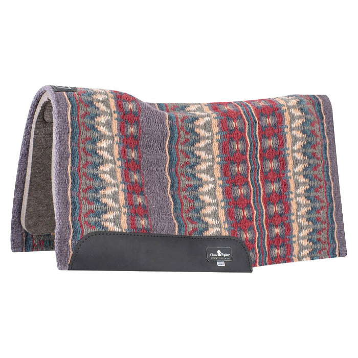 Classic Equine Contour Wool Top Felt Pad - 34"x38" Tack - Saddle Pads Classic Equine 1/2" Slate/Fawn