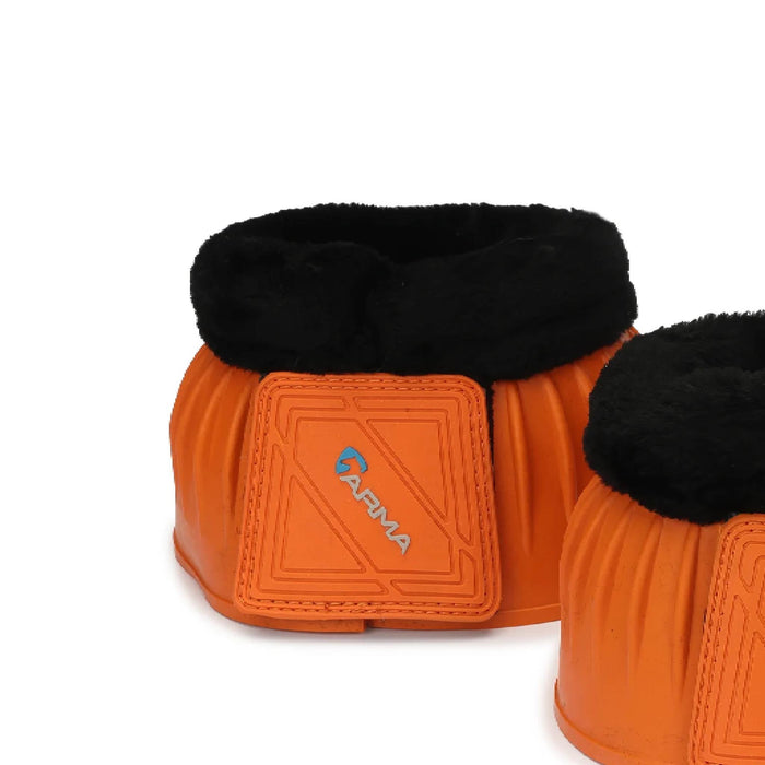 Shires ARMA Fleece Over Reach Boots Tack - Leg Protection Shires Orange Pony