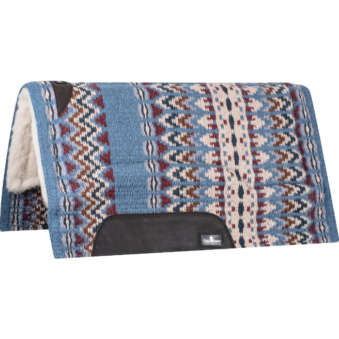 Classic Equine SensorFlex Wool Top Pad - 34"x38" Tack - Saddle Pads Classic Equine Cornflower/Baby Blue