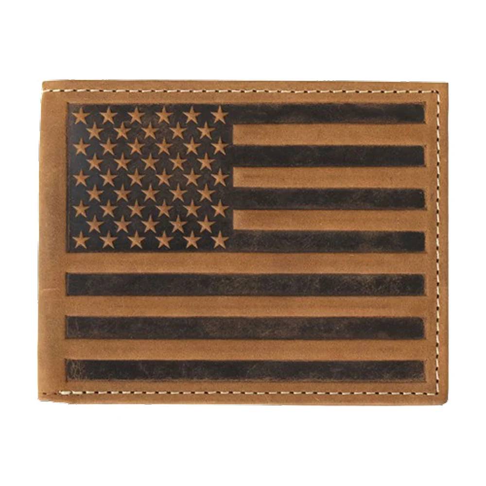 Nocona Embossed Flag Bifold Wallet MEN - Accessories - Wallets & Money Clips M&F Western Products   