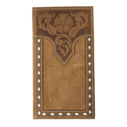 Nocona Roughout Floral Buck Lace Rodeo Wallet MEN - Accessories - Wallets & Money Clips M&F Western Products   