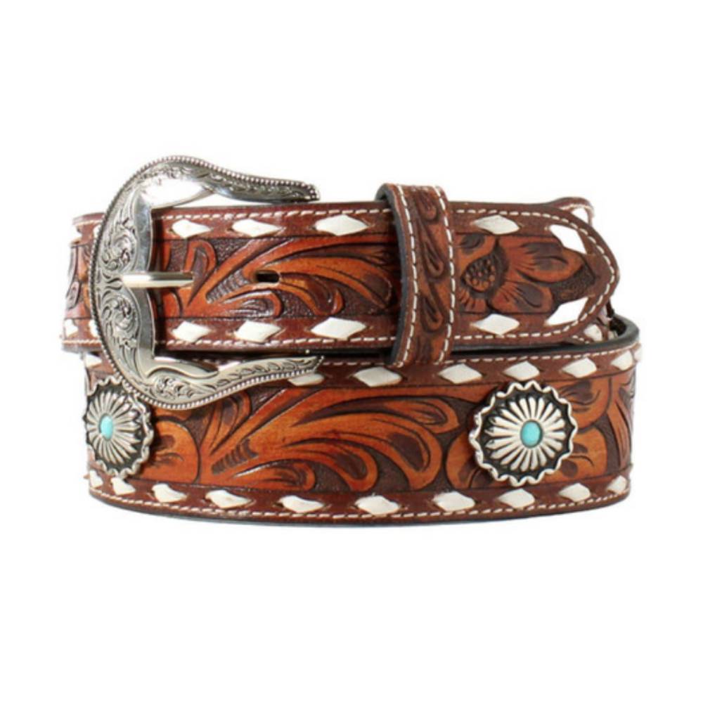 Nocona Women S Floral Buck Lace Concho Belt Teskeys