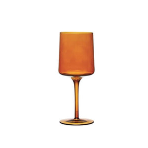 Stemmed Wine Glass - 14oz Home & Gifts - Tabletop + Kitchen - Drinkware + Glassware Creative Co-Op Burnt Orange  