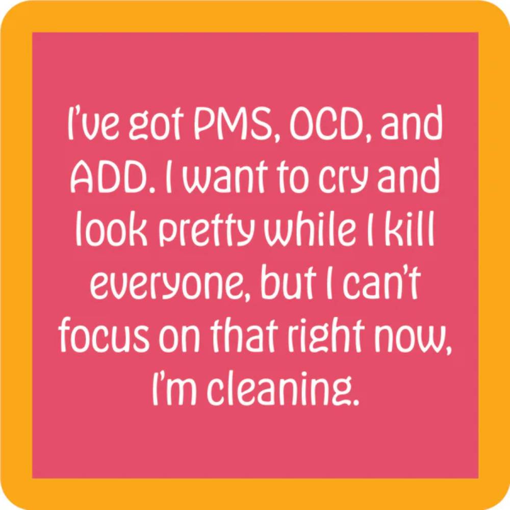 PMS OCD Coaster HOME & GIFTS - Home Decor - Decorative Accents Drinks On Me   