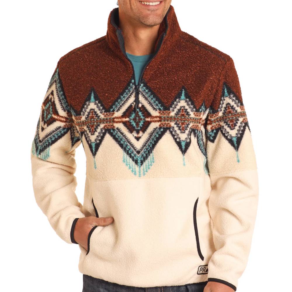 Powder River Men's Aztec Berber Border Pullover