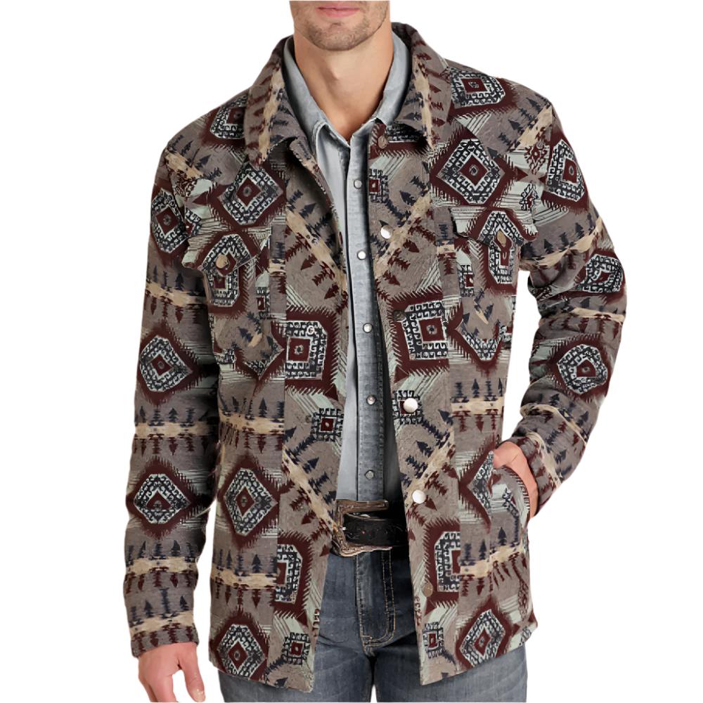 Powder River Men's Aztec Jacquard Wool Jacket MEN - Clothing - Outerwear - Jackets Panhandle   