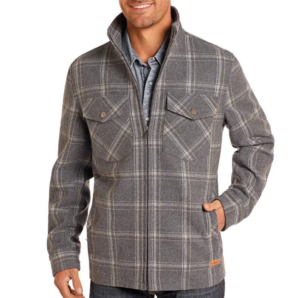 Powder River Men's Heather Plaid Wool Jacket MEN - Clothing - Outerwear - Jackets Panhandle   