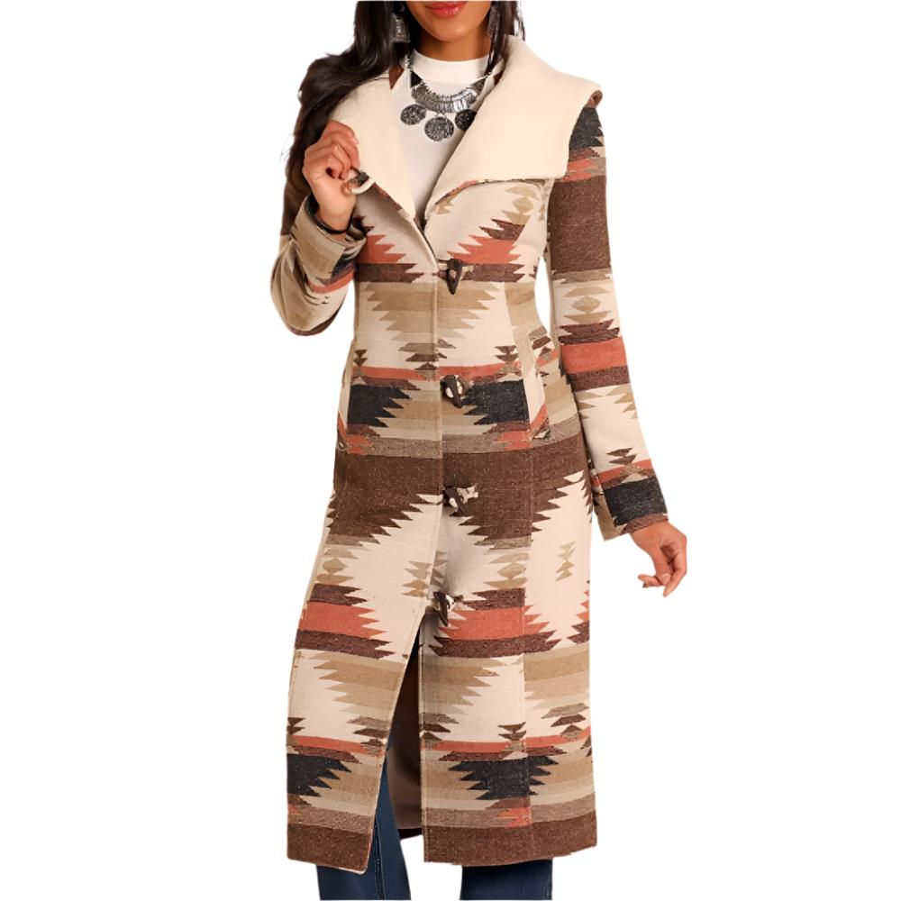 Powder River Women's Aztec Jacquard Long Wool Coat WOMEN - Clothing - Outerwear - Jackets Panhandle   