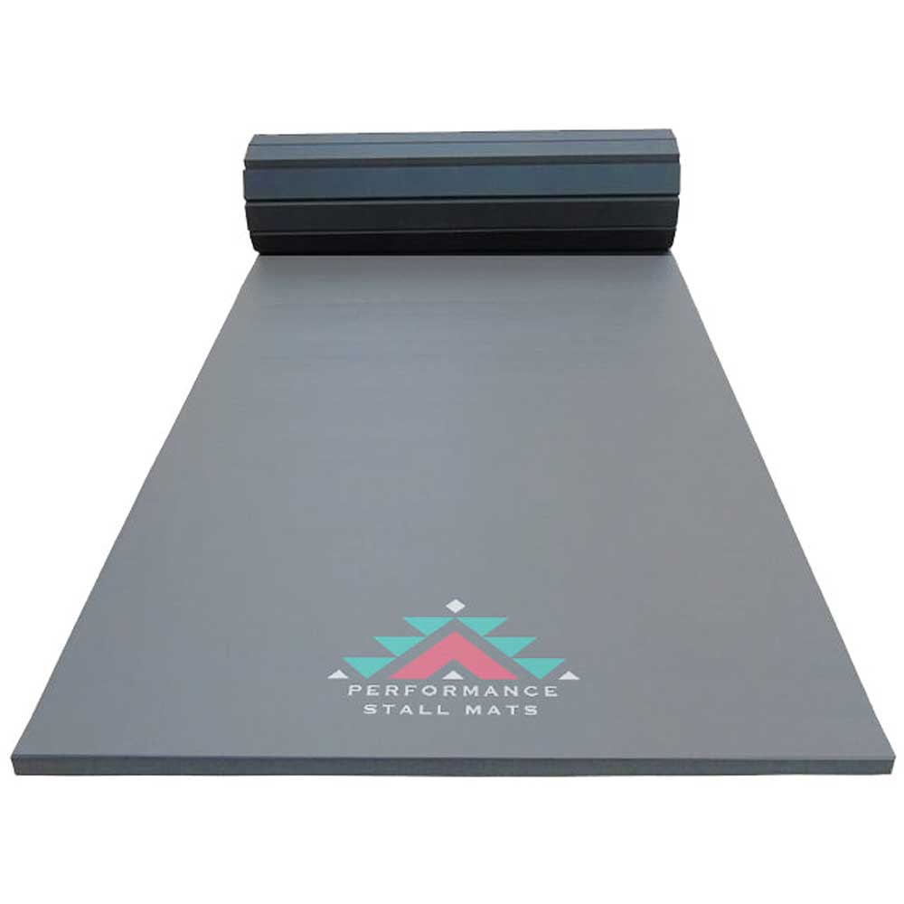 5x10ft Grey Roll-Up Stall Mat Barn - Accessories Performance Stall Mats