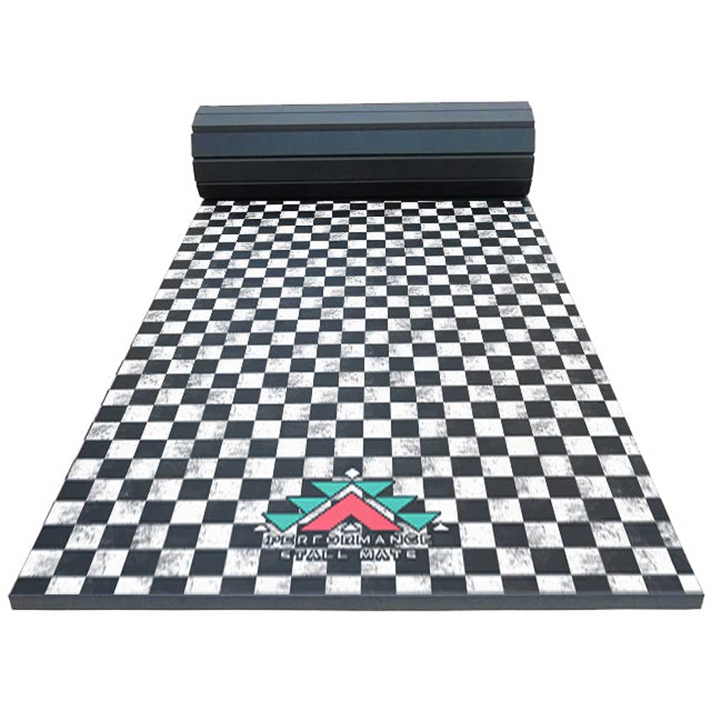 5x10ft Checkered Roll-Up Stall Mat Barn - Accessories Performance Stall Mats